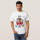 Geburtstagsname Foto Collage Typ T-Shirt (Vorne ganz)