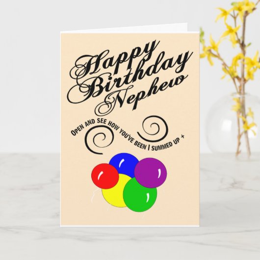 Geburtstagsneffe Karte (Gelbe Blume)