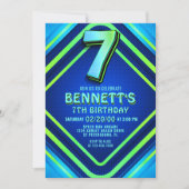 Geburtstagsneon Einladung (Vorderseite)