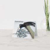 Geburtstagsnotecard Hammered & Nails Karte (Vorderseite)