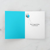 Geburtstagsnotiz auf der Papierklappkarte Karte (Innenseite)