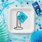 Geburtstagsnotiz auf einer Papierklammer Pappteller (Party)