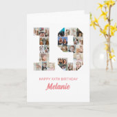 Geburtstagsnummer 19 FotoCollage Personalisiert Karte (Gelbe Blume)