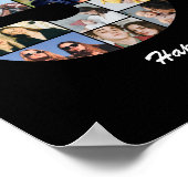 Geburtstagsnummer 30 Foto Collage Geschenk Poster (Ecke)