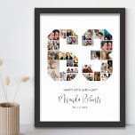 Geburtstagsnummer 63 Custom Foto Collage Poster<br><div class="desc">Feiern Sie den 63. Geburtstag mit diesem personalisierten 63 Foto Collage Poster. Dieses individuell gestaltbare Geschenk eignet sich auch für Hochzeitsfeiern. Es ist eine großartige Möglichkeit, wertvolle Erinnerungen aus Ihrer Hochzeit und Ihrem verheirateten Leben zu zeigen. Das Poster enthält eine Collage von Fotos, die diese besonderen Momente erfassen, und kann...</div>