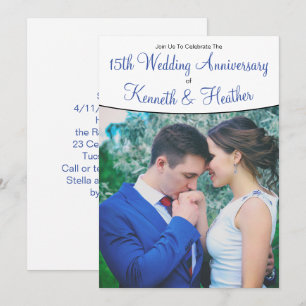 Geburtstagsnummer und Foto für Hochzeiten Einladung
