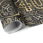 Geburtstagsnummer Word Cloud 40 C ID270 Geschenkpapier (Rolleneckpunkt)