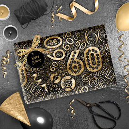 Geburtstagsnummer Word Cloud 60 C ID270 Geschenkpapier