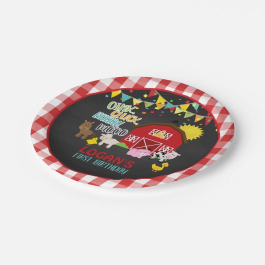 Geburtstagspackung Pappteller (Schrägansicht)