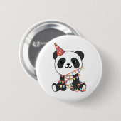 Geburtstagspanda für Kinder - eine Geburtstagskart Button (Vorne & Hinten)