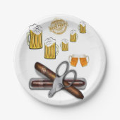 Geburtstagspapier-Teller, Bier Pappteller (Vorderseite)