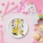 Geburtstagspapier-Teller, Giraffe Pappteller (Party)