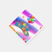 Geburtstagspapier-Teller-Quadrat-Aufkleber Serviette (Ecke)
