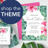 Geburtstagspapier Teller Sweet 16 Tropical