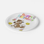 Geburtstagspapier-Teller, Wolf Pappteller (Schrägansicht)