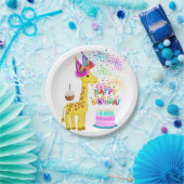 Geburtstagspapiereplatten, Giraffe Pappteller (Party)