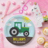 Geburtstagspapierplatte des Bauerntraktors Pappteller (Party)