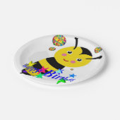 Geburtstagspapierteller, Hummel Pappteller (Schrägansicht)