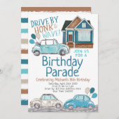 Geburtstagsparade Einladung (Vorne/Hinten)