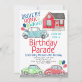 Geburtstagsparade Einladung (Vorderseite)