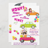 Geburtstagsparade Unterschiedliche Einladungskarte Einladung (Vorne/Hinten)