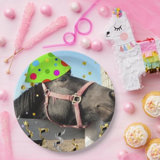 Geburtstagsparferd Pappteller (Party)