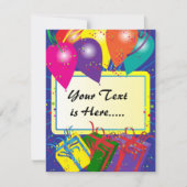 Geburtstagspartdesign Einladung (Vorderseite)