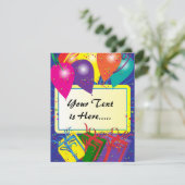 Geburtstagspartdesign Einladung (Stehend Vorderseite)