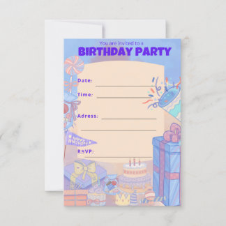 GEBURTSTAGSPARTEEINLADUNG EINLADUNG