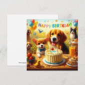 Geburtstagspartei 1 mitteilungskarte (Vorne/Hinten)