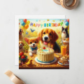 Geburtstagspartei 1 mitteilungskarte (Vorderseite/Rückseite Beispiel)