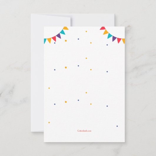 Geburtstagspartei "3" Einladung (Rückseite)