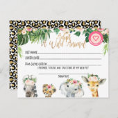 Geburtstagspartei Adoptiere eine Tierbescheinigung Postkarte (Vorne/Hinten)