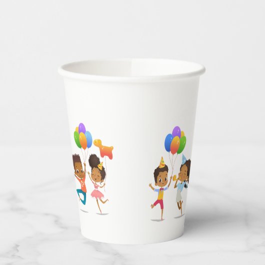 Geburtstagspartei (afroamerikanisch) pappbecher (Links)