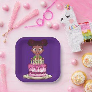 Geburtstagspartei (afroamerikanisch)  pappteller