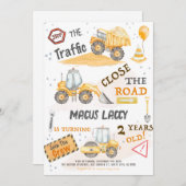 Geburtstagspartei Baugewerbe Einladung (Vorne/Hinten)