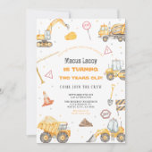 Geburtstagspartei Baugewerbe Einladung (Vorderseite)