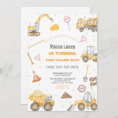 Geburtstagspartei Baugewerbe Einladung (Vorne/Hinten)