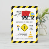 Geburtstagspartei Baugewerbe Einladung (Stehend Vorderseite)