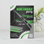 Geburtstagspartei Baugewerbe Einladung (Stehend Vorderseite)