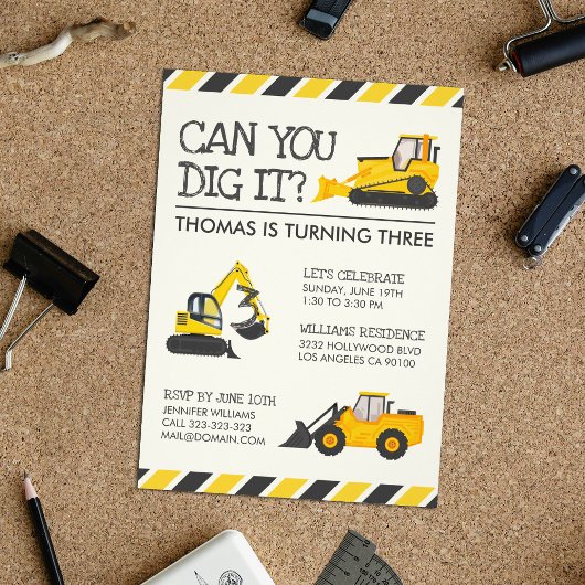 Geburtstagspartei Baugewerbe Einladung