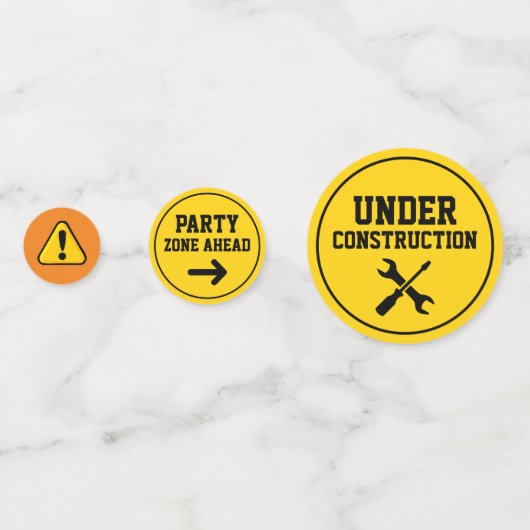 Geburtstagspartei Baugewerbe Konfetti (Vorderseiten)