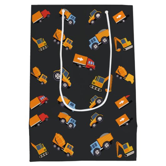 Geburtstagspartei Baugewerbe Mittlere Geschenktüte (Rückseite)