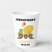 Geburtstagspartei Baugewerbe Pappbecher (Vorderseite)