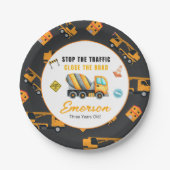 Geburtstagspartei Baugewerbe Pappteller (Vorderseite)