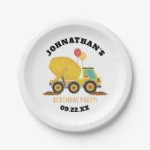 Geburtstagspartei Baugewerbe Pappteller (Vorderseite)