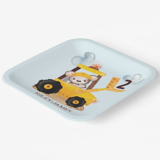 Geburtstagspartei Baugewerbe Pappteller (Gewinkelt)