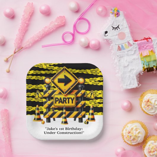 Geburtstagspartei Baugewerbe Pappteller (Party)