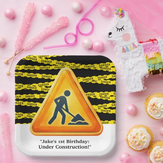 Geburtstagspartei Baugewerbe Pappteller (Party)