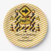 Geburtstagspartei Baugewerbe Pappteller (Vorderseite)